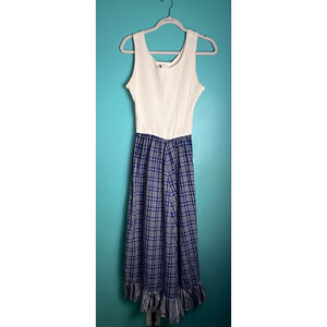 Vintage 80s/90s Nina Piccalino Plaid Prairie Dress – Cottagecore Made in USA